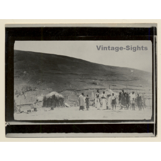 Congo Belge: Tribe Members From Rwanda / Amasunzu Hairstyle (Vintage Photo ~1920s/1930s)