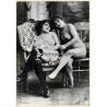 1920s Erotica: 2 Chubby Semi Nude Females*1 / Boudoir - Risqué (Large Photo Reprint ~ 24x17CM)