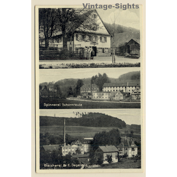Schornreute Ravensburg: Restaurant Reischmann - Spinnerei - Bleicherei (Vintage PC)