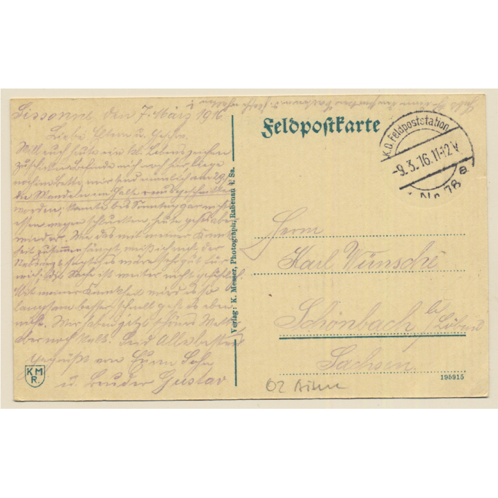 Sissonne (Aisne): Abtranspport Im Lazarett - Rotes Kreuz (Vintage PC 1916)