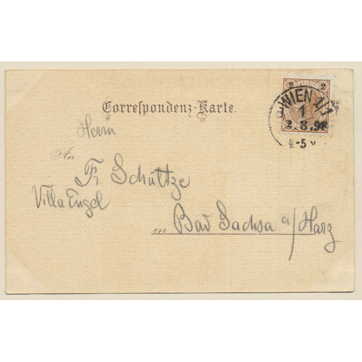 Wien-Freyung (Vienna): Schottenkirche - Apotheke (Vintage PC 1898)