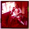 Erotic Study: Busty Nude Blonde With White Blanket*9 / Boobs (Vintage Diapositive KORENJAK 1970s/1980s)
