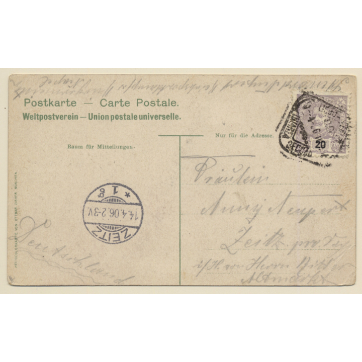 Deutsch-Ost-Afrika Linie: Steamer Bürgermeister (Vintage PC 1906)