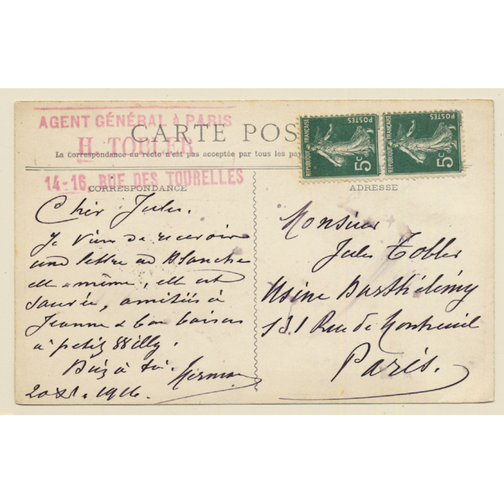 Puerto Rico: Transatlantique SS La Bretagne / Steamer (Vintage PC 1906?)