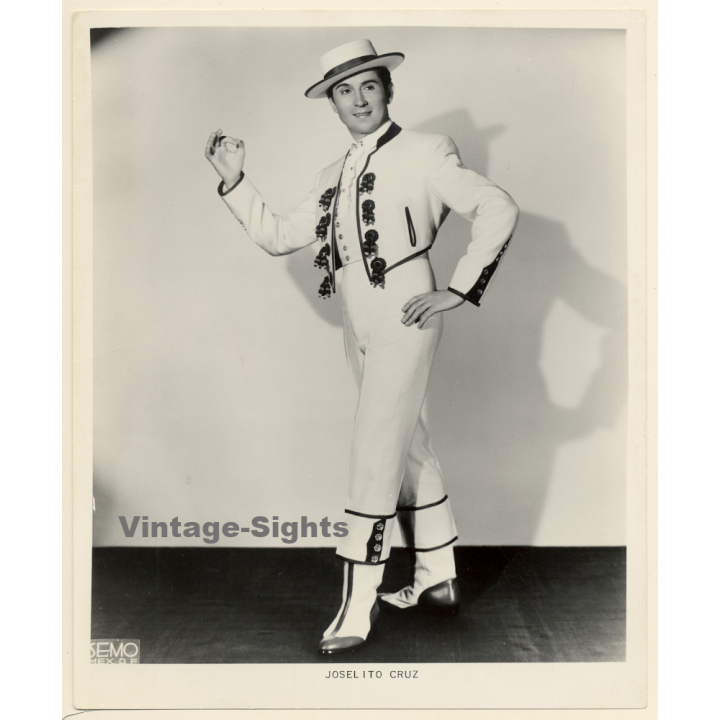 Estudio Fotográfico Semo: Portrait Of Joselito Cruz (Vintage Photo Mexico 1940s/1950s)