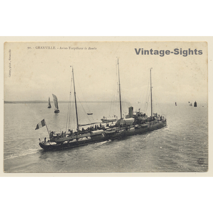 Granville: Aviso Torpilleur La Bombe (Vintage PC ~1910s)