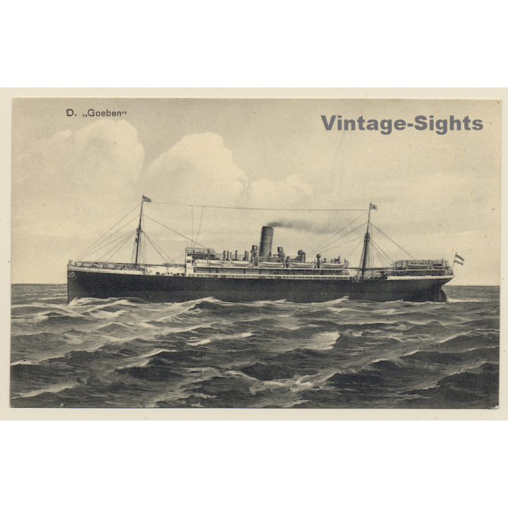 Norddeutscher Lloyd Bremen: Reichspostdampfer Goeben (Vintage PC ~1910s)