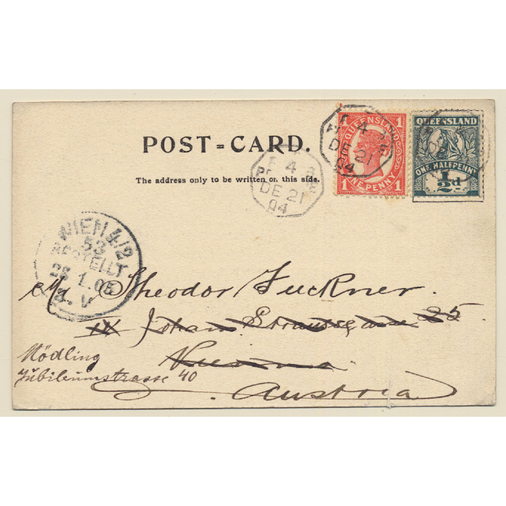 Brisbane / Australia: Large Steamship (Vintage PC 1904)