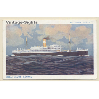 Chargeur Réunis: Paquebot Aurigny / Steamer (Vintage PC 1910s/1920s)
