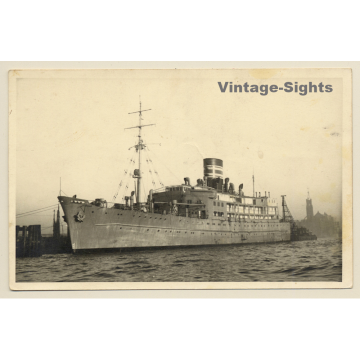 Blohm & Voss, Hamburg: Wohnschiff MS Daressalam (Vintage RPPC 1940s)