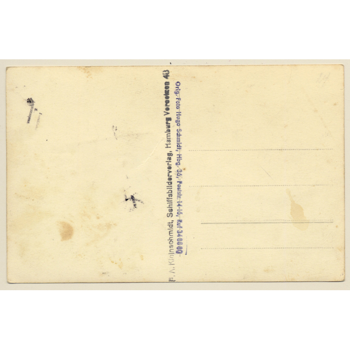 Blohm & Voss, Hamburg: Wohnschiff MS Daressalam (Vintage RPPC 1940s)