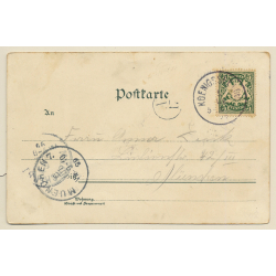 Gruss Aus Den Bergen: Rehe - Lawine - Wettertanne (Vintage PC Litho 1899)