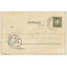 Gruss Aus Den Bergen: Rehe - Lawine - Wettertanne (Vintage PC Litho 1899)
