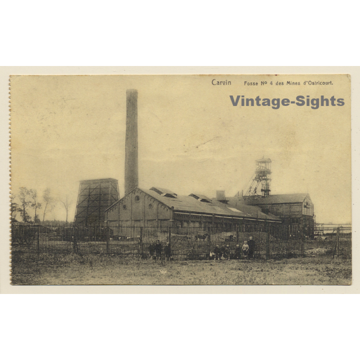 Carvin: Fosse No 4 Mines D'Ostricourt / Field Post (Vintage PC 1915)