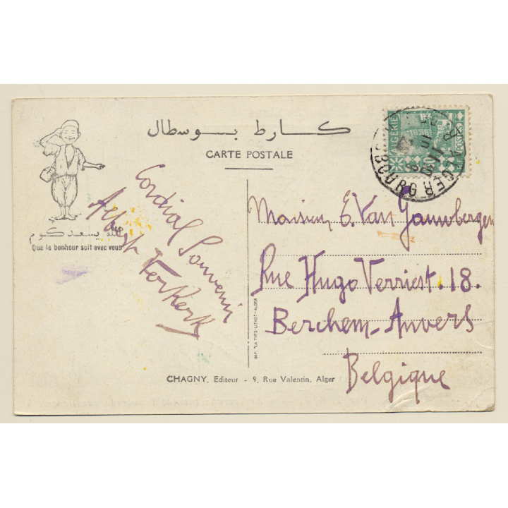 Algeria: Sur Le Grande Bleu / Sea Sick - Humor (Vintage PC 1923)