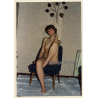Erotic Study: Natural Slim Short-Haired Nude*2 / On Chair (Vintage Photo GDR 1980s)