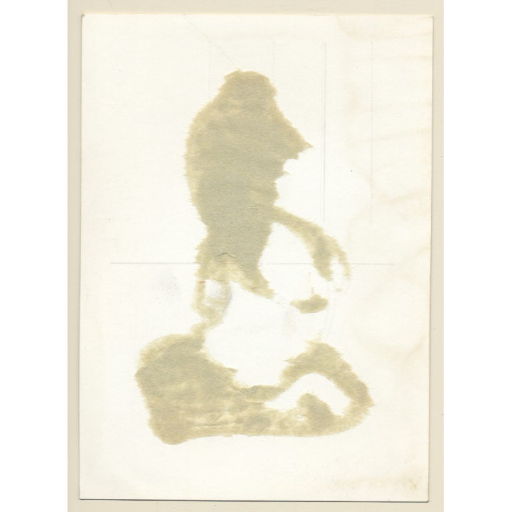 BDSM Study:  Semi Nude Maid In Bondage / Eyes Wide Open (2nd Gen Photo ~1950s/1960s)