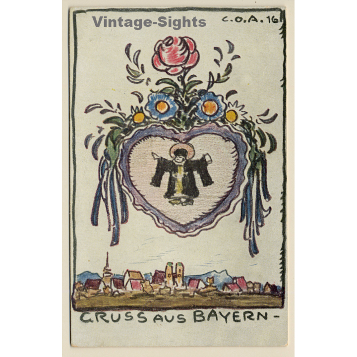 C.O.Arendts: Gruss Aus Bayern / Kriegshilfe (Vintage PC 1910s)