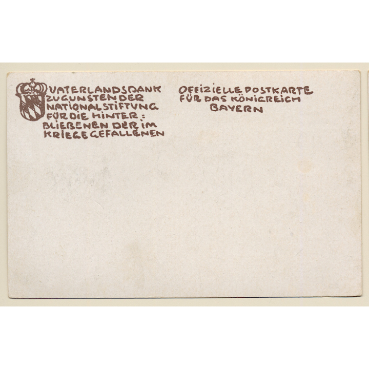 C.O.Arendts: Gruss Aus Bayern / Kriegshilfe (Vintage PC 1910s)