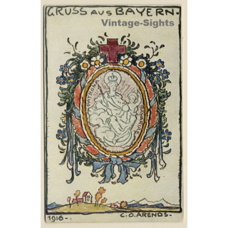C.O.Arendts: Gruss Aus Bayern*2 / Kriegshilfe (Vintage PC 1910s)