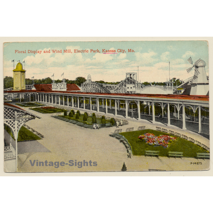 Kansas City / Missouri: Wind Mill, Electric Park (Vintage PC ~1910s)