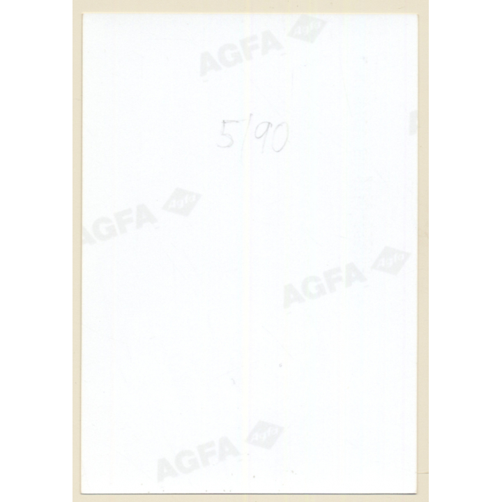 Erotic Study: Dark-Haired Nude On Faux Fur Blanket / Nylons - Butt (Vintage Photo East Germany 1990s)