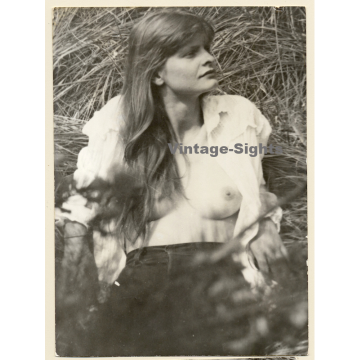 Erotic Study: Natural Long-Haired Nude In The Nature*1 (Vintage Photo GDR 1980s)