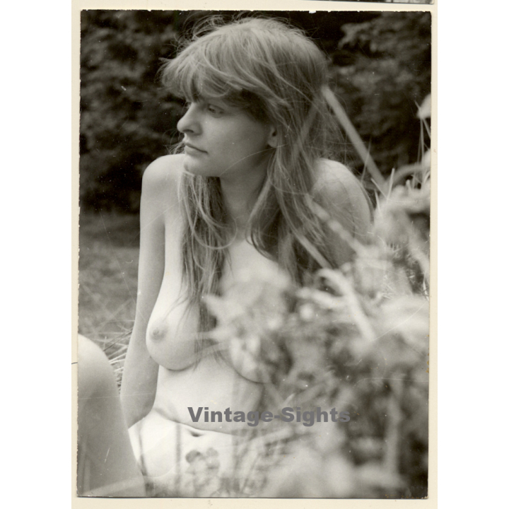 Erotic Study: Natural Long-Haired Nude In The Nature*2 (Vintage Photo GDR 1980s)
