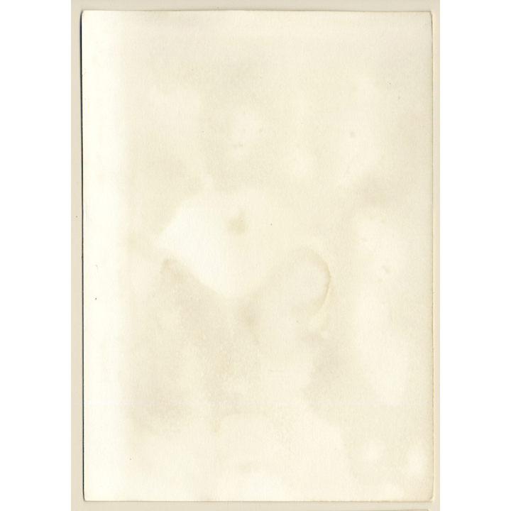 Erotic Study: Rear View Of Long-Haired Nude Sitting On Meadow (Vintage Photo GDR 1980s)