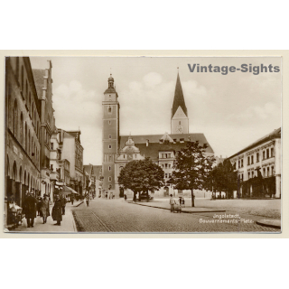 Ingolstadt: Gouverments-Platz (Vintage RPPC 1929)