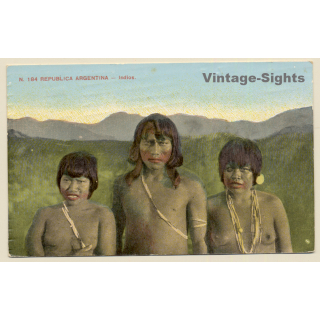 Argentina: Yámana Indios / Ethnic (Vintage PC ~1910s/1920s)