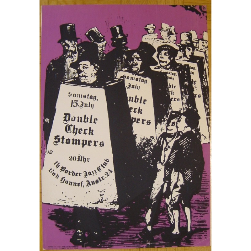 Double Check Stompers At Border Jazz Club / Bad Honnef (Vintage Screen Printed Poster)