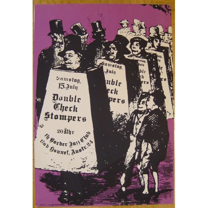 Double Check Stompers At Border Jazz Club / Bad Honnef (Vintage Screen Printed Poster)
