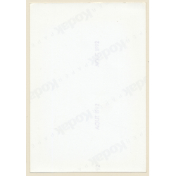 Erotic Study: Cheeky Semi Nude Curlyhead Flashes Butt / Panties (Vintage Photo France ~1980s)