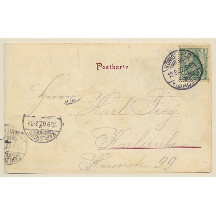 Königsfeld / Ba-Wü: Gasthof Der Brüdergemeinde (Vintage PC 1902)