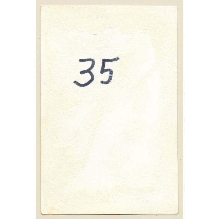 Erotic Study: Sideview Of Brunette Nude Undressing (Vintage Photo GDR 1980s)