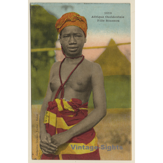 1010 Afrique Occidentale: Fille Soussou / Ethnic Nude - Senegal (Vintage PC ~1910s)