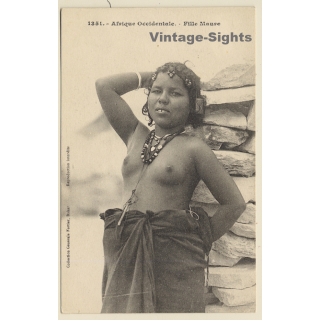 1351 Afrique Occidentale: Fille Maure / Ethnic Nude - Maghreb (Vintage PC ~1910s/1920s)