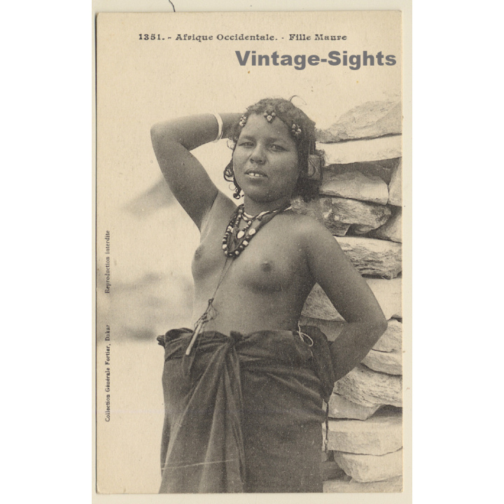 1351 Afrique Occidentale: Fille Maure / Ethnic Nude - Maghreb (Vintage PC ~1910s/1920s)