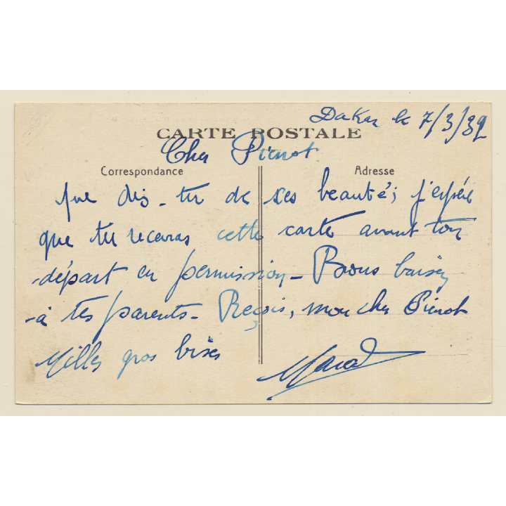 1085 Afrique Occidentale: Jeunes Filles Mandingues / Ethnic Nude (Vintage PC 1932)