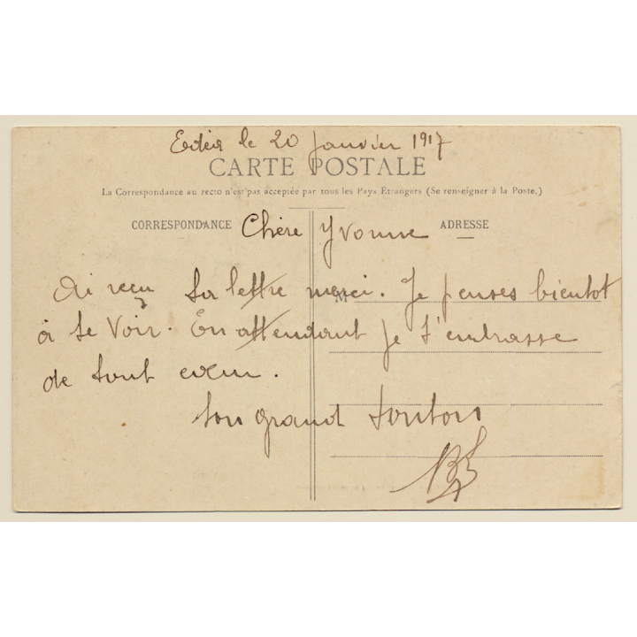 1364 Afrique Occidentale: Femme Foulah / Ethnic - Headdress (Vintage PC 1917)