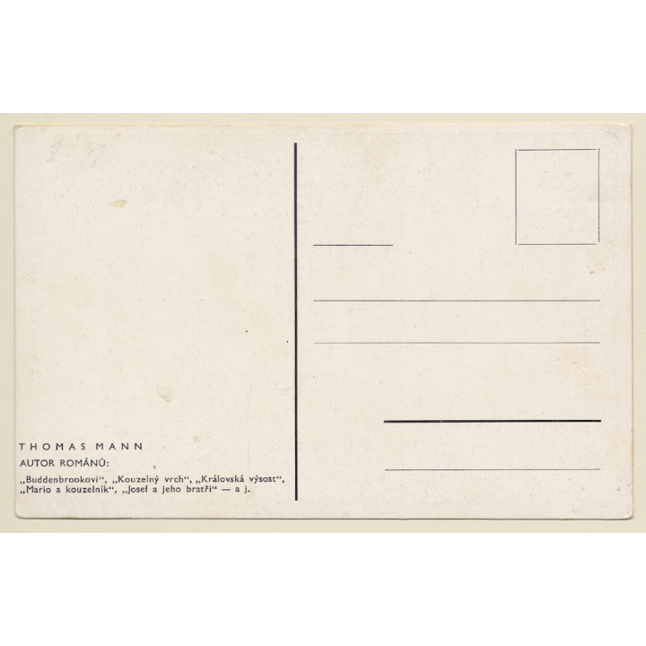 Portrait Of Thomas Mann (Vintage PC 1910s/1920s)