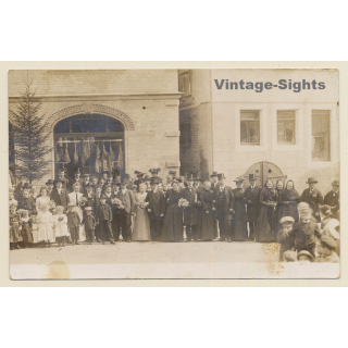 Murrhardt: Hochzeitsgesellschaft Gasthaus Waldhorn*2 (Vintage RPPC 1905)