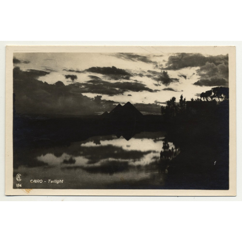 Lehnert & Landrock: Cairo - Twilight / Egypt (Vintage RPPC 1920s/1930s)