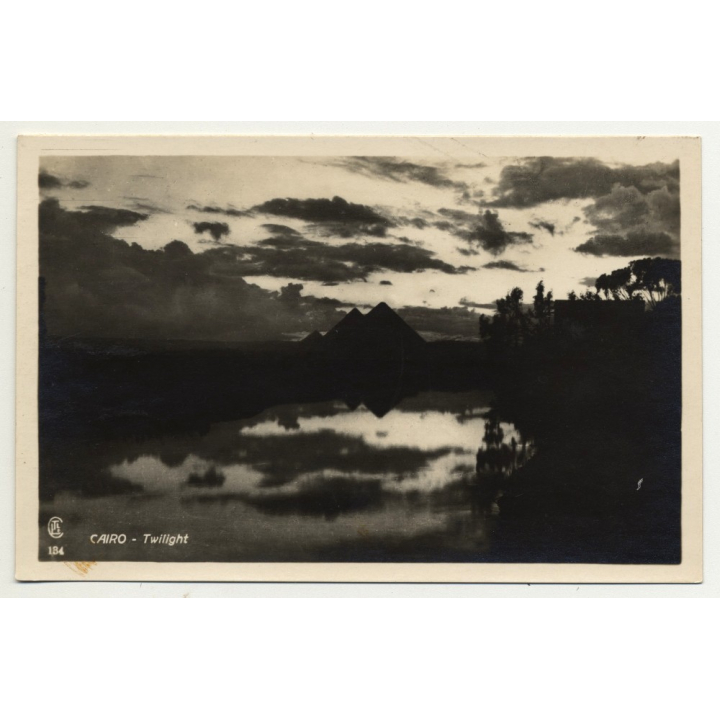 Lehnert & Landrock: Cairo - Twilight / Egypt (Vintage RPPC 1920s/1930s)