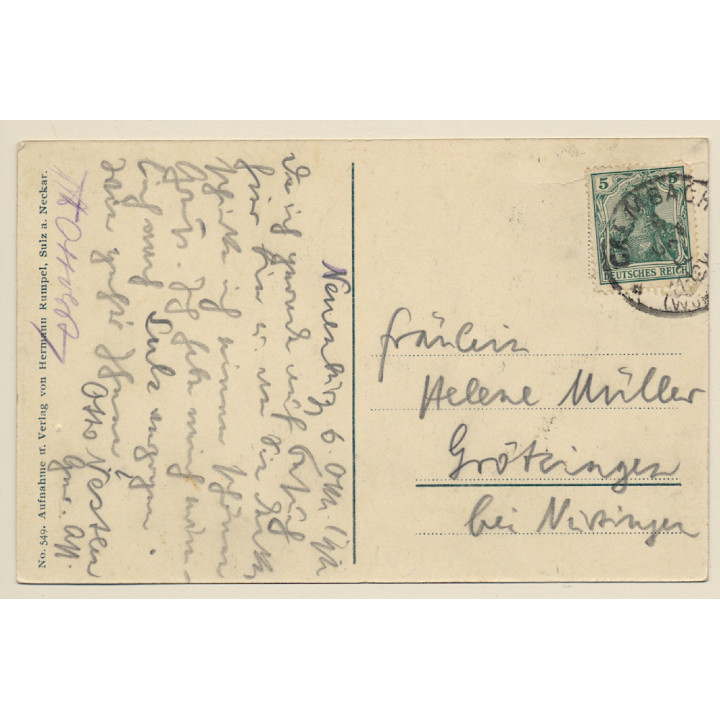 Sulz Am Neckar: Solbad / Total View - Vineyards (Vintage PC 1912)