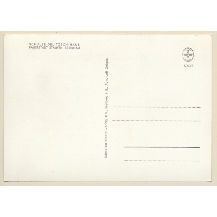 Staufen im Breisgau: Schulze Delitzsch Haus / Modern Architecture (Vintage RPPC)