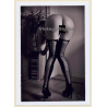Artistic Erotic Study: Rear View Of Slim Leggy Nude / Overknees (Digital Photo Print ~2000s)