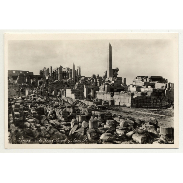 Lehnert & Landrock: Karnak - Great Temple Of Amen Ra (Vintage RPPC 1920s/1930s)