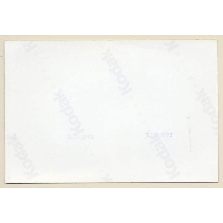 Erotic Study: Dark-Haired Nude Beauty Kneeling (Vintage Photo France ~1980s)